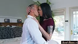 Inked Stepdaughter Pounded After Oral Action