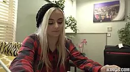 hot blonde aria takes big dick 😈