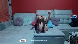 Brazilian model strips off lingerie, revealing huge tits and a sexy big ass in a raw homemade video.