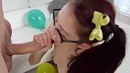 Tiny teen 18+ Kandi Quinn’s pussy smashed by huge cock in garage! Wow!