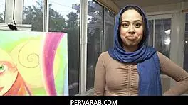 Oh wow, look at this innocent hijab stepsister dania vegax getting naked! she's so hot and sexy!