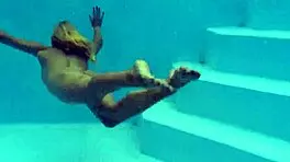 Russias Best Emily Ross Diving In and Out of Pool with Teen 18+ Blonde Friend