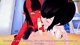 Yo, Meru the Succubus in a hot threesome for 4 mil special! 🔥
