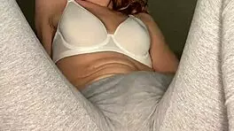 my wet leggings clinging tight, hinting at something more after a sweaty day.