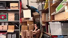 Extra Cute Asian Teen 18+ Shoplifter Sucks and Fucks for Freedom.