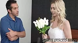 babysitter caught sneaking in wife's wedding dress