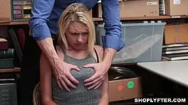 shoplifting teen says, 'i'll fuck you in the office to avoid trouble'