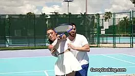 i gets on that big cock after tennis with curly ebony spinner
