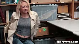 shoplifting teen says, 'i'll fuck you in the office to avoid trouble'