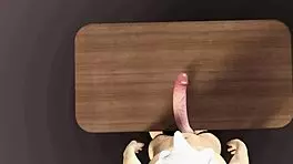 Huge White Dick on the Table BWC
