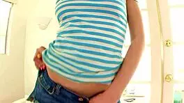 rylie richman gives a cute pov blowjob to a big cock and swallows the cum