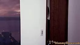 lesbian stepdaughters share classy moments with gentle touches and kisses