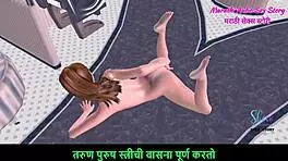 marathi audio 3d cartoon: teen girl fingers ass and pussy on floor 😏