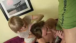 seductive step sisters sharing stepbrothers big cock