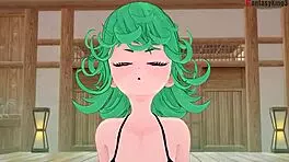Tatsumaki In Bikini POV Kissing And Showing Her Small Tits And Big Ass In One Punch-Man Hentai!
