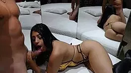 Hard sex with Colombian teen in luxurious motel!