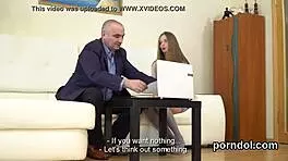 lovesome college girl seduced and nailed by older teacher