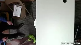 Lp Officer Spread Eagle With Violet Rains At Work