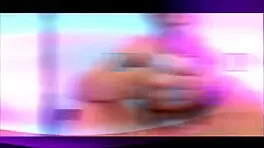 Blonde teen masturbates in shower with dildo