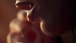 deeper submissive queenie wears chastity belt for her dom, getting licked and fucked in cowgirl spooning doggystyle