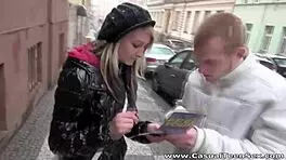 Casual Teen 18+ Sex: Old Trick Works On Young Shaved Pussy Anna