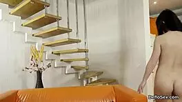 insatiable cutie fingers her yummy vagina ‘til she’s climaxin’... wow