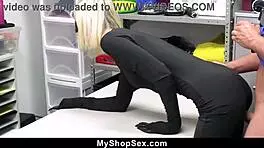 Teen In Cat Costume Seductively Fucked By Officer In Shop