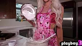 Petite Blonde Teen 18+ Elsa Jean Rips Clothes and Masturbates with Toys