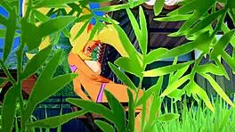 Petite Coco Bandicoot masturbates outdoors, fingering her pussy to climax