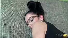 Loan4k: Teen 18+ Sells Pussy to European Boss in Bold Hidden POV Interview.