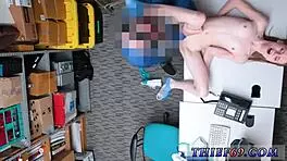 blonde police in uniform threesome with old men, petite teen blowjob group