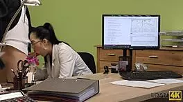 Loan4k: Teen 18+ Sells Pussy to European Boss in Bold Hidden POV Interview.