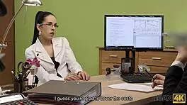 Loan4k: Teen 18+ Sells Pussy to European Boss in Bold Hidden POV Interview.