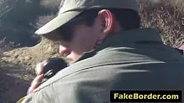 Fake Mexican Border Patrol Lured Beautiful Brunette Outdoors