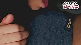 Sexy Hot Teen 18+ College Girl Gives Deep Sensual Homemade Blowjob And Handjob