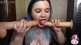 horny chubby beauty pleases two big dicks at once