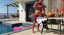 Backstage Amateur Couple Gets Wild with Outdoor Funny Sex by Wet Tight Pussy.