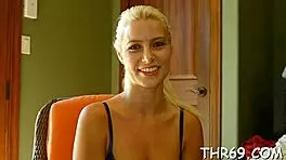 Adorable Girl Teases Her Shaved Naughty Beaver