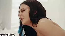 Eroticax - Horny brunette rides big cock outdoors, fulfilling my tight pussy cravings.