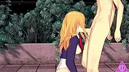 Oshi no Ko Hoshino Ruby enjoys blowjob and handjob in uncensored hentai gameplay