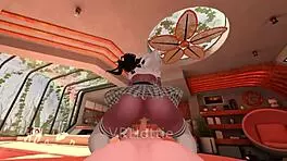 pov ebony teen gives intense ass job lap dance