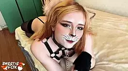 cute redhead fox, wanna deepthroat my monster cock pov? cum in mouth after hard fucking, yeah?