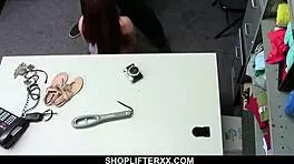 Desperate Teen 18+ Seduces Mall Cop with Wild Blowjob