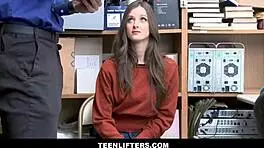 Skinny shoplifter makes sex deal with officer for no police