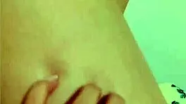 Beautiful Petite 18+ Lesbian Babe Touches Sexy Legs For Luxury Orgasm In Solo Scene.