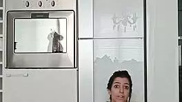 Damn! Check this petite brunette's narrow ass in leggings at the gym! Can you handle her small 18+ tits?