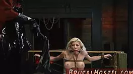 Wow! Rough Anal Fisting and Bondage for Big-Breasted Blondie Sweetheart