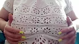 Cute Stepsister Plays With Tits After School