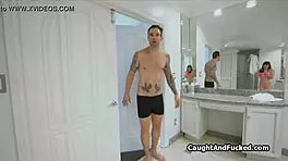 i'm watching my room mates fat cock in the bathroom