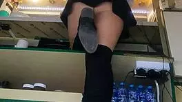 Nataly Shy First Time Ever Flashing At New Job!